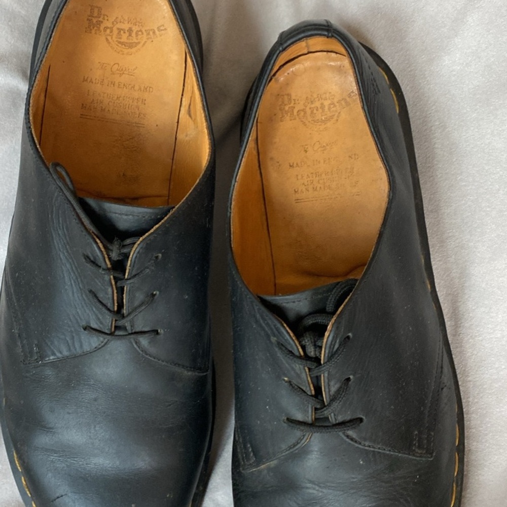 Dr. Martens Black Leather Derby Shoes